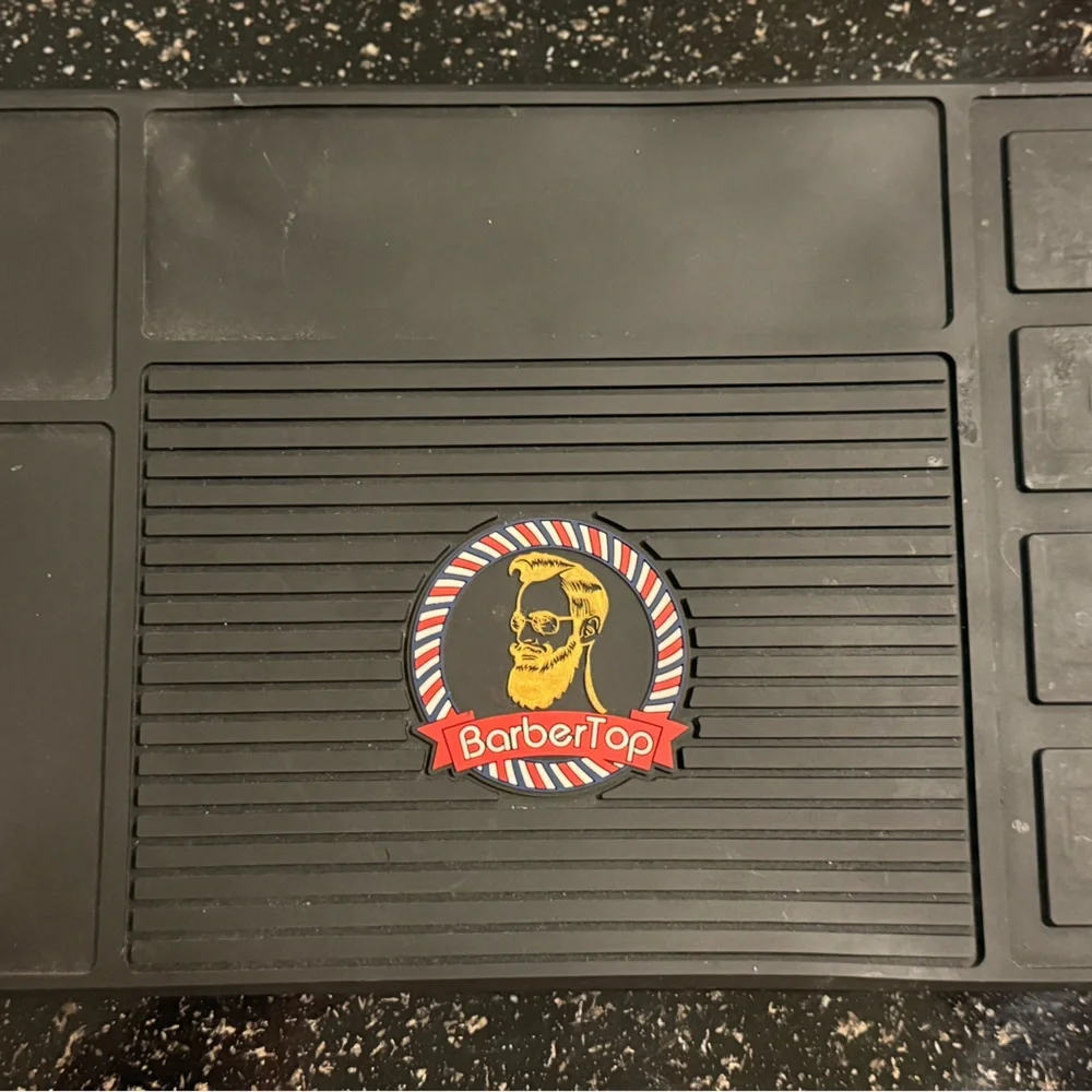 Barber Shop Black Magnetic Mat